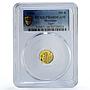 Myanmar 300 kyats Year of the Tiger Lunar Calendar PR68 PCGS gold coin 1998