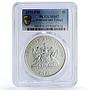 Trinidad and Tobago 5 dollars Ibis Matte Birds Fauna MS67 PCGS silver coin 1971