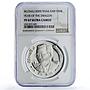Thailand 50 baht Dragon Year Auspicious Millennium PF67 NGC silver coin 2000