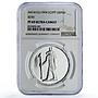Egypt 5 pounds God Seth Ancient Treasures History PF69 NGC silver coin 1994