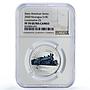 Nicaragua 10 cordobas Locomotora 25 Ibero-American Trains PF70 NGC Ag coin 2020