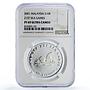 Malaysia 10 ringgit 21th Sukan Sea Games Sports PF69 NGC silver coin 2001