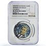 Saharawi 1000 pesetas Wernher von Braun Rockets Space MS70 NGC CuNi coin 1997