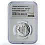 Nicaragua 1 cordoba Ruben Dario Theater Dances Art PF69 NGC silver coin 1994