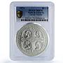 Turks and Caicos 20 crowns Queen Victoria Matte MS70 PCGS silver coin 1976