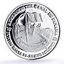 Panama 10 balboas Canal Transfer Moscoso Ship Politics proof silver coin 1999