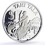 Tokelau 1 tala Man and Child Fishing Boat Ship KM-5a proof silver coin 1982