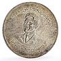 Iraq 500 fils Republic Anniversary General Kassem Politics X1 silver coin 1959