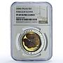 Palau 5 dollars Four Leaf Clover Ounce of Luck PF69 NGC silver coin 2006