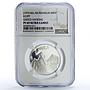 Egypt United Nations UN Sphinx Pyramid Architecture PF69 NGC silver medal 1981