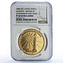 Latvia 1 ounce Independence History Politics X#5b PF68 NGC bronze coin 1988