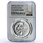 Bulgaria 10 leva Shooting Sports PF67 NGC silver coin 2008