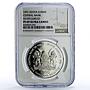 Kenya 1000 shillings President Moi Central Bank PF69 NGC silver coin 1991