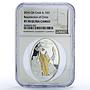 Cook Islands 5 dollars Ressurection Christ Religion PF70 NGC silver coin 2016