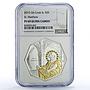 Cook Islands 5 dollars Saint Matthew History Religion Gilt PF69 NGC Ag coin 2015