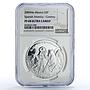 Mexico 5 pesos Paso Muerte Man Horse Ibero-American PF68 NGC silver coin 2000