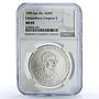 Guinea-Bissau 20000 pesos Second Extradionary Congress MS65 NGC silver coin 1990