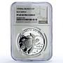 Mexico 5 pesos Sea Turtle Wildlife Ibero-American Fauna PF69 NGC Ag coin 1994
