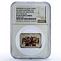 Andorra 5 diners Feeding Multitude Christ Wonders Art PF69 NGC silver coin 2012