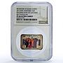 Andorra 5 diners Resurrection Lazarus Christ Wonders Art PF68 NGC Ag coin 2012