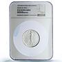 Costa Rica 20 colones Venus of Milo Sculpture Art PF62 NGC silver coin 1970