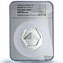Mexico 10 pesos Piramide Castillo Precolombina Maya PF69 NGC 5 oz Ag coin 1994