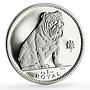 Gibraltar 1 royal Bulldog Dog Homes Pets Animals proof silver coin 1996