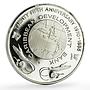 Bahamas 10 dollars Caribbean Development Bank History proof silver coin 1995