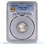 Denmark 25 ore King Christian IX Coinage KM-796 MS64 PCGS silver coin 1874