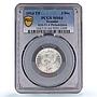 Ecuador 2 decimos Republic Coinage Sucre Philadelphia MS64 PCGS silver coin 1914