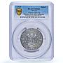 Mexico 6th Centenary Foundation City Grove 450a MS62 PCGS silver medal 1925