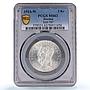 Sweden 2 kronor King Gustaf V Coinage KM-787 MS62 PCGS silver coin 1914