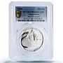 Afghanistan 500 afghanis Snow Leopard Wildlife Fauna PR68 PCGS silver coin 2000