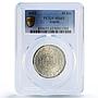 Angola 20 escudos Portugal Coinage KM-74 MS65 PCGS silver coin 1952