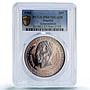Anguilla 25 dollars Independence Webster Politics PR67 PCGS silver coin 1968