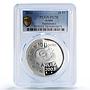 Netherlands Aruba 10 florins Rattlesnake Animals Fauna PL70 PCGS Ag coin 2003