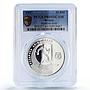 Belarus 20 roubles Biathlon Skier Olympics Sports PR69 PCGS silver coin 1997