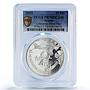 Belarus 20 roubles Liberation From Nazi Child Cranes PR70 PCGS silver coin 2009