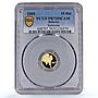 Belarus 10 roubles Ballet Dancer History Culture PR70 PCGS gold coin 2005