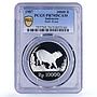 Indonesia 10000 rupiah Pig Boar Conservation Fauna PR70 PCGS silver coin 1987