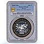 Mexico 100 pesos Don Quijote Cervantes Literature PL69 PCGS bimetal coin 2005