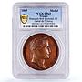 France Napoleon Ourcq Canal History Bramsen-868 SP63 PCGS bronze medal 1809