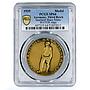 Germany Third Reich Hitler Saar Referendum History SP64 PCGS brass medal 1935