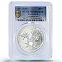 Kazakhstan 500 tenge Lentopodium Flower Flora PR70 PCGS silver coin 2007