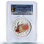Laos 15000 kip Cichlasoma Flower Horn Fish Fauna PR69 PCGS silver coin 2003