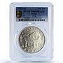 China Macau 100 patacas Dog Year Lunar Calendar PR66 PCGS silver coin 1982