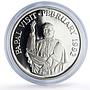Gambia 10 dalasis Papal Visit Pope John Paul II Religion proof silver coin 1992