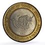 Burkina Faso 6000 francs Oxpecker Bird Rhinoceros Four Africa Fantasy coin 2003