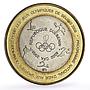 Benin 6000 francs Beijing Olympics Four Africa Fantasy X#45 bimetal coin 2005