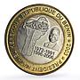 Benin 6000 francs Mathieu Kerekou Elephant Four Africa Fantasy bimetal coin 2003
